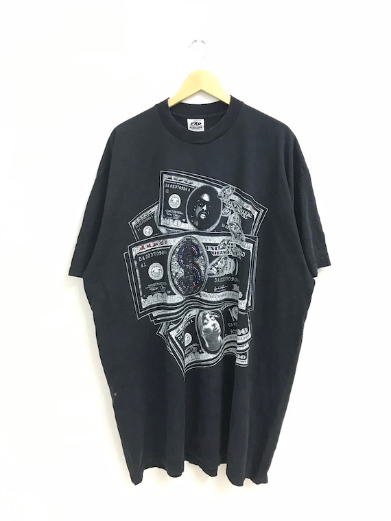 Vintage Big Size 90s Tupac Shakur Rapper Money Dollar | Etsy México