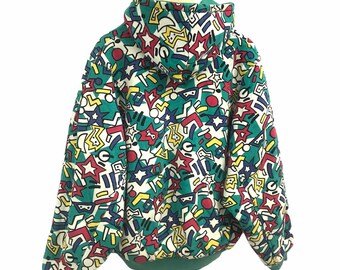 Kleding Gender-neutrale kleding volwassenen Hoodies & Sweatshirts Hoodies Gemaakt in Japan Maat L. Japans merk Streetwear Fashion. Vintage 90s Lanxa Fullprint Omkeerbare Hoodie Jacket. 