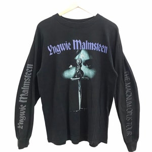 Rare! Vintage 1995 Yngwie Malmsteen The Magnum Opus Japan Tour Tshirt..Greatest Swedish Guitarist..Size L..Made in USA