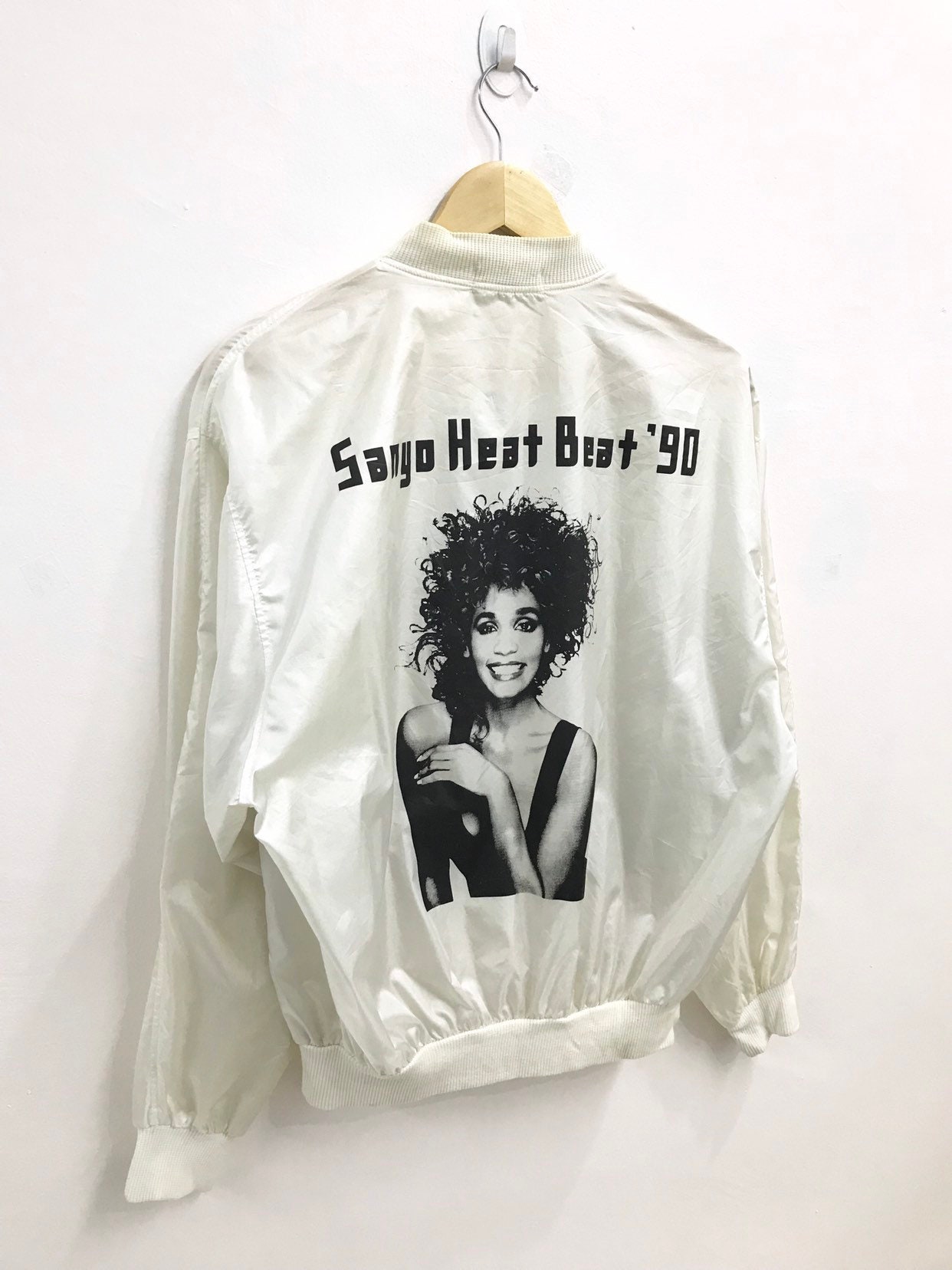 RARE Vintage 1990 Whitney Houston Sanyo Heat Beat Bomber Souvenir