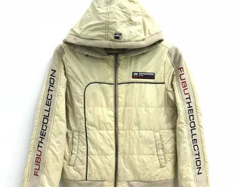 Vintage 90s Fubu The Collection Hoodie Jacket..Spellout..Hip Hop Apparel..Jay Z