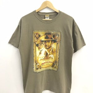 Free Shipping! Vintage Indiana Jones And The Last Crusade 1989 Movie Tshirt..Harrison Ford Steven Spielberg Lucas Film..Size M