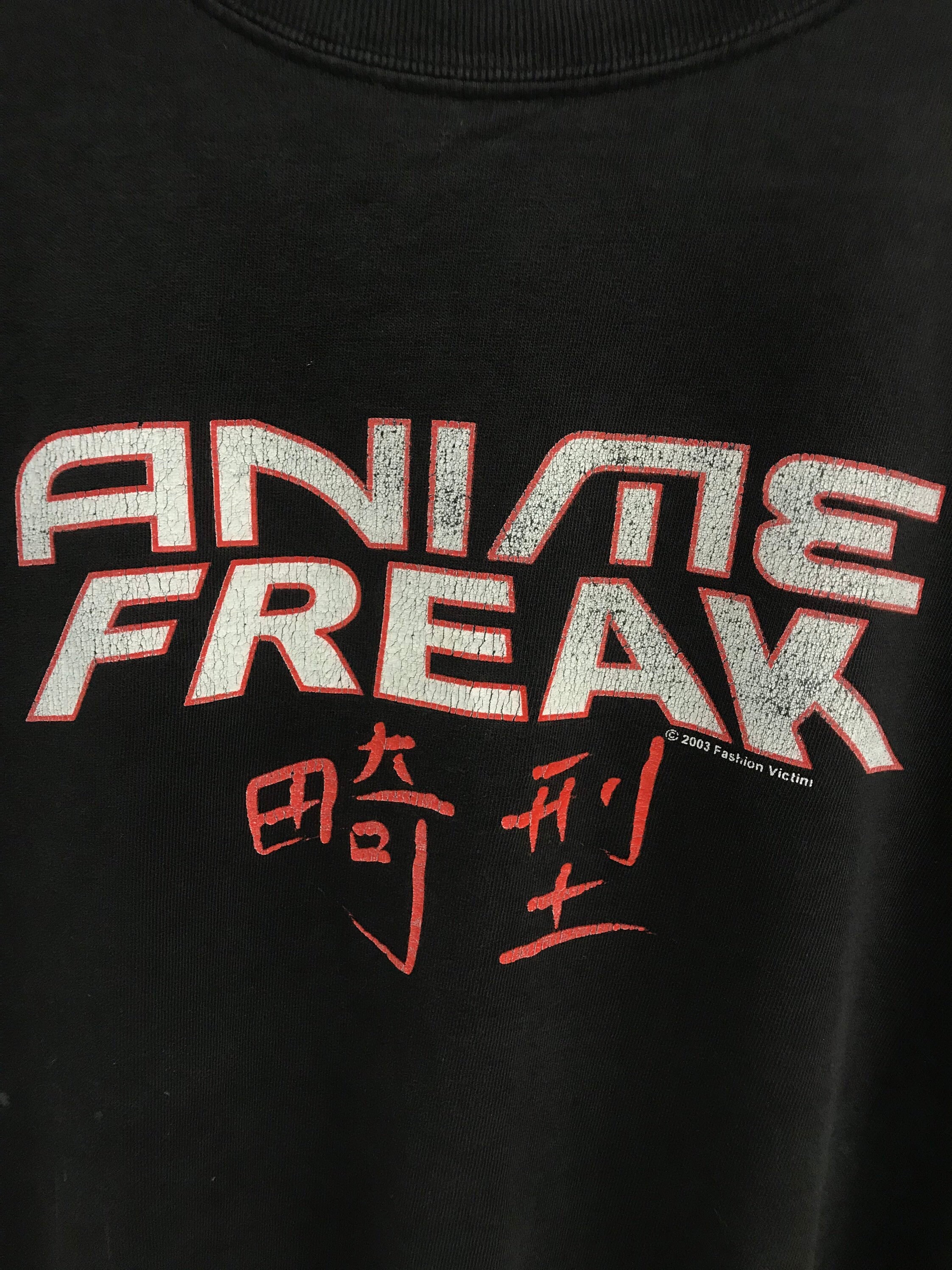 Vintage Anime Freak T-shirt: 2000s Fashion Victim, Size M - Etsy