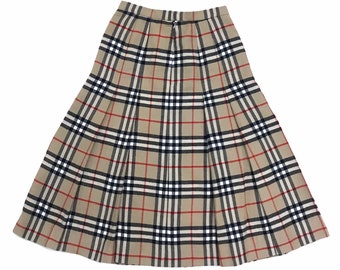 Vintage 90s Burberrys Nova Check Skirt..Size S..Made in Japan