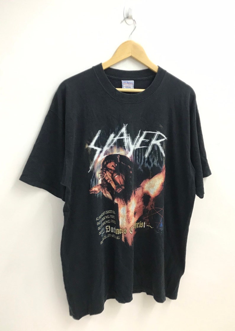 Vintage Slayer Darkness Of Christ God Hates Us Tour..American Thrash Metal band.Size XL.