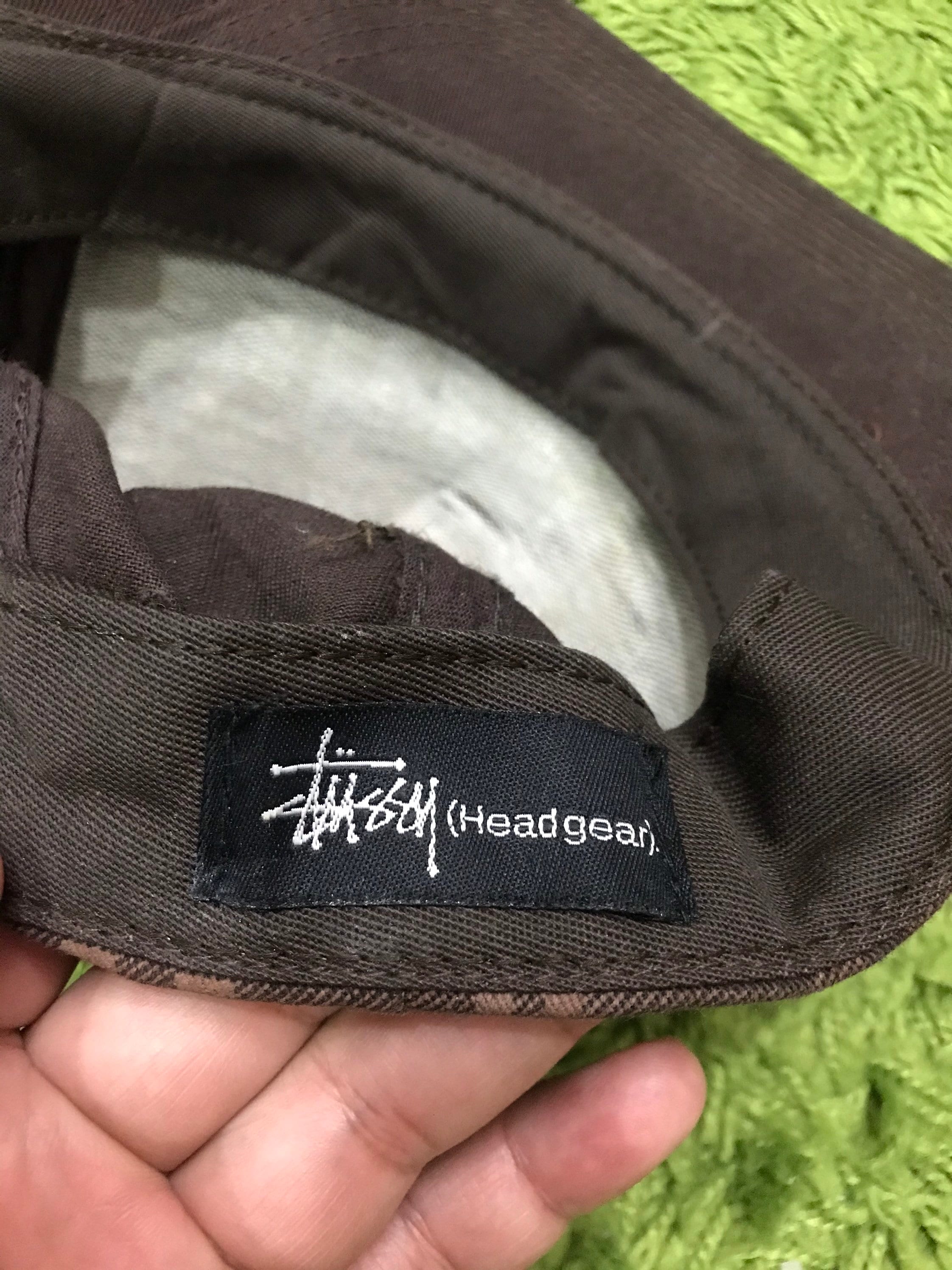 Vintage 90s Stussy Checkered Plaid Trucker Cap..made in USA