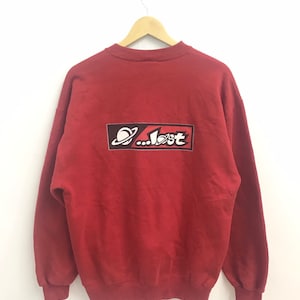 Vintage 90s Lost Skateboard Box Logo Sweatshirt..Size L..Made in USA