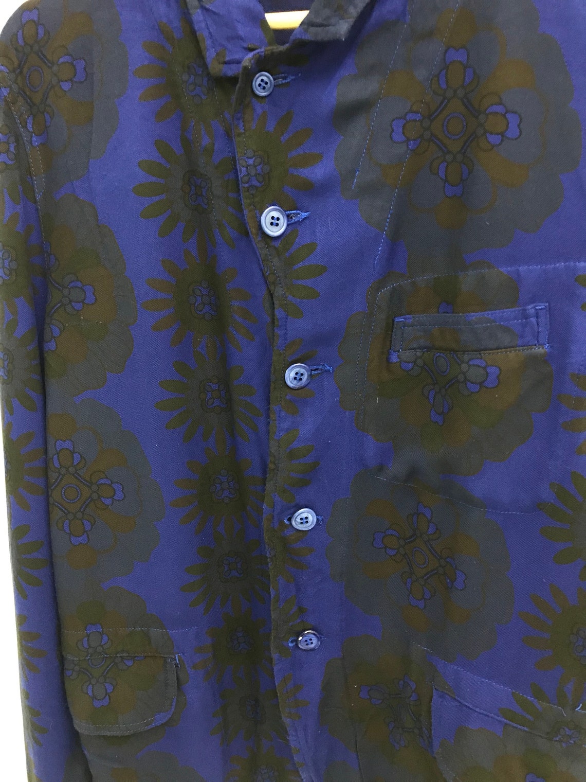 Rare Vintage Comme Des Garcons Floral Button Ups Shirt..size - Etsy
