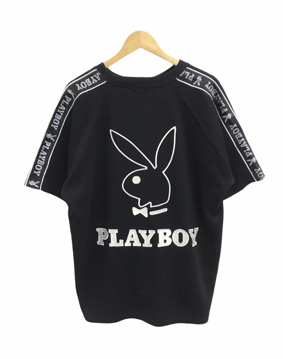 Vintage 90s Playboy Embroided Big Logo Bunny Spellout Tshirt
