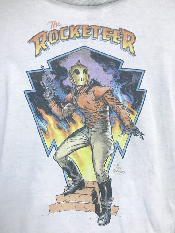 Free Shipping! Vintage 90s the Rocketeer Tshirt..fictional 