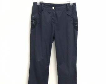 Vintage Chanel Casual Pantalones.. Diseñador.. Tamaño 30..Hecho en Italia