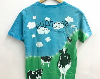 Vintage 90s Ben and Jerry's Tie Dye T-shirt - Woody Jackson