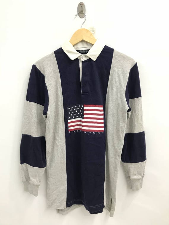 POLO SPORT】1990s Big Size Rugger Shirt