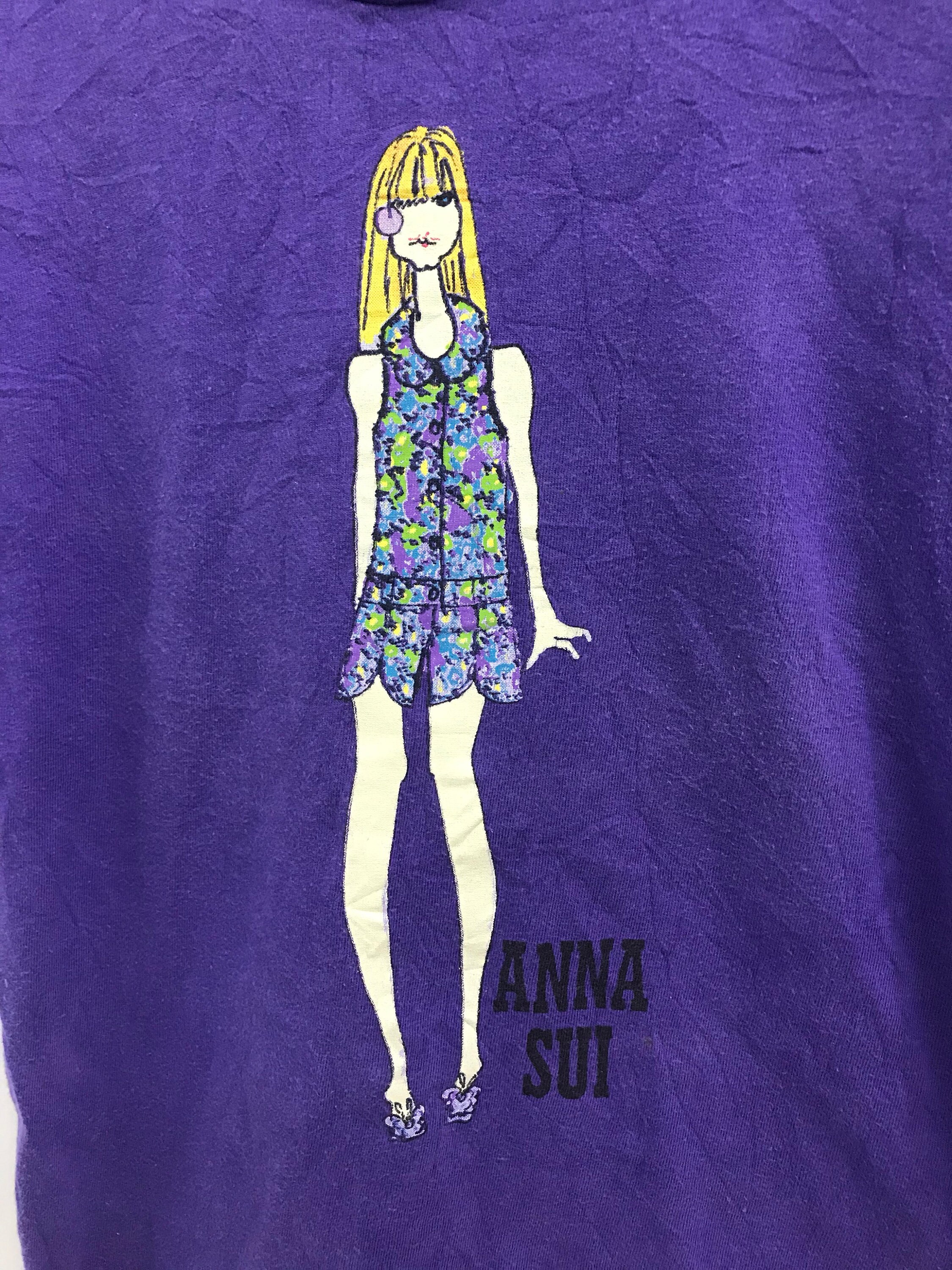 Vintage 90s Anna Sui Tshirt..american Fashion Designer..size M 