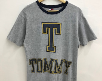 Vintage 90s Tommy Hilfiger Big Logo T-Shirt - Size L - Made in USA