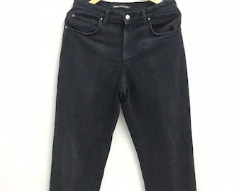 Vintage Versace Jeans Couture negro Jeans Medusa Head Buttons.. Tamaño 32..Hecho en Italia