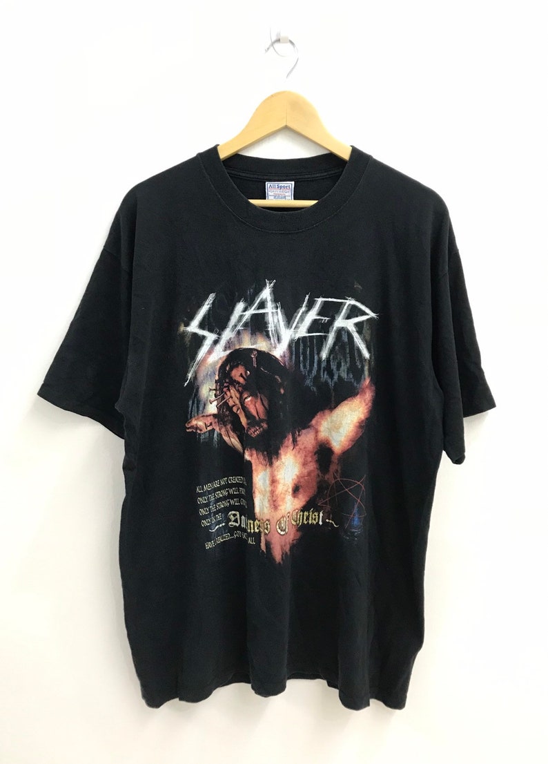 Vintage Slayer Darkness Of Christ God Hates Us Tour..American Thrash Metal band.Size XL.