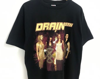 Rare! vintage 1999 Drain STH Suède Grunge Metal Band T-shirt 