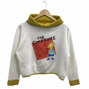 Vintage 1991 The Simpsons Turtleneck Tshirt.. Sitcom animata americana di Matt Groening.. Taglia M.. Prodotto in Giappone