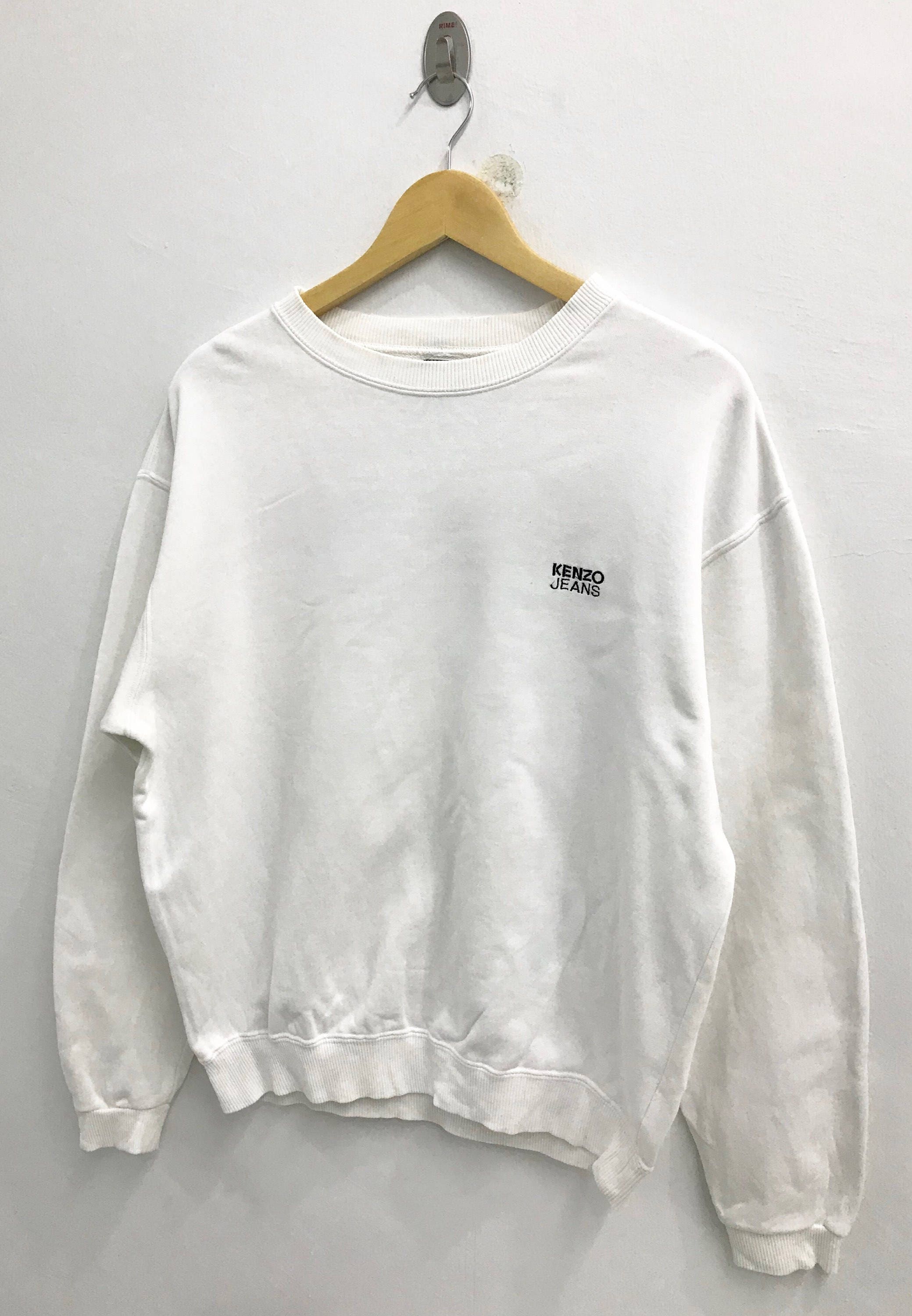 Vintage KENZO Jeans Sweatshirt Big Logo Spellout Embroidery