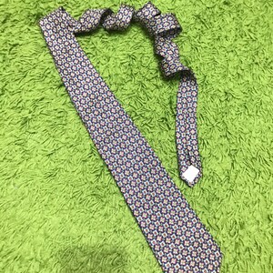 Free Shipping! Vintage 90s Pierre Balmain Fullprint Silk Tie..Designer Balenciaga.Made in Italy