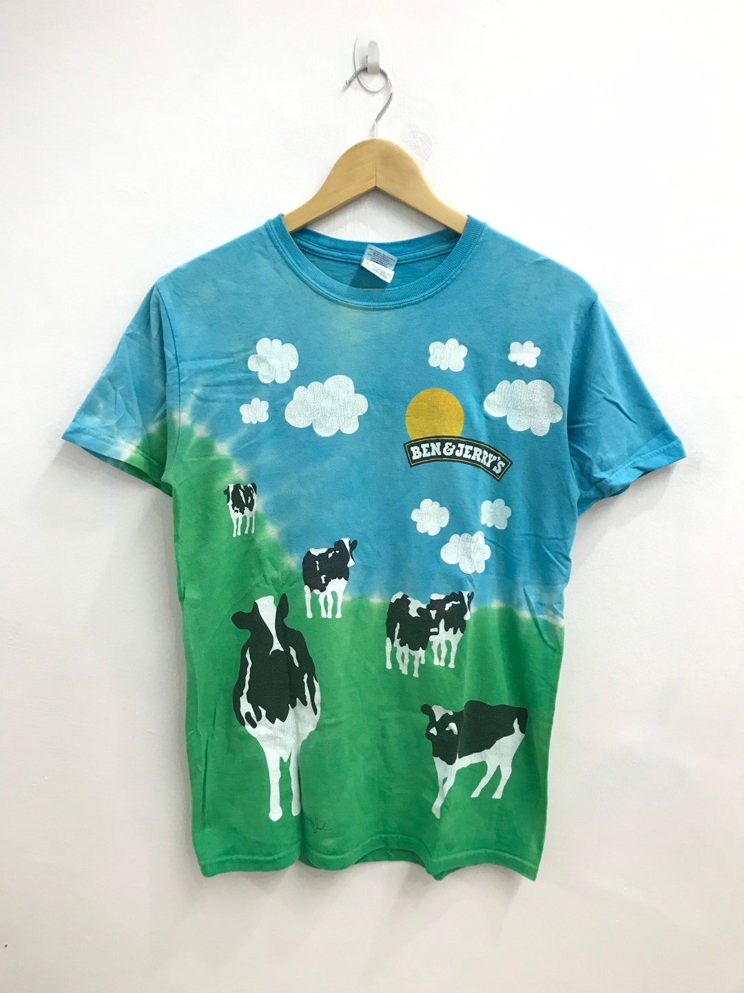 Vintage 90s Ben and Jerry's Tie Dye T-shirt - Woody Jackson