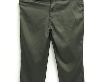 Rare!! Vintage Authentic Versace Jeans Couture Olive Green Pants..Size 31..Made in Italy