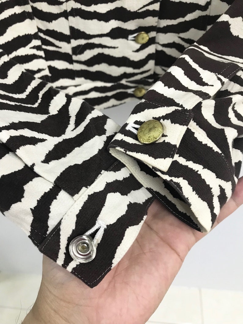 Vintage Krizia Striped Jacket..Krizia Jeans..Size 42..Italian Brand.