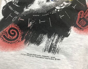 1993年ヴィンテージ映画「デモリションマン」Tシャツ：シルベスター