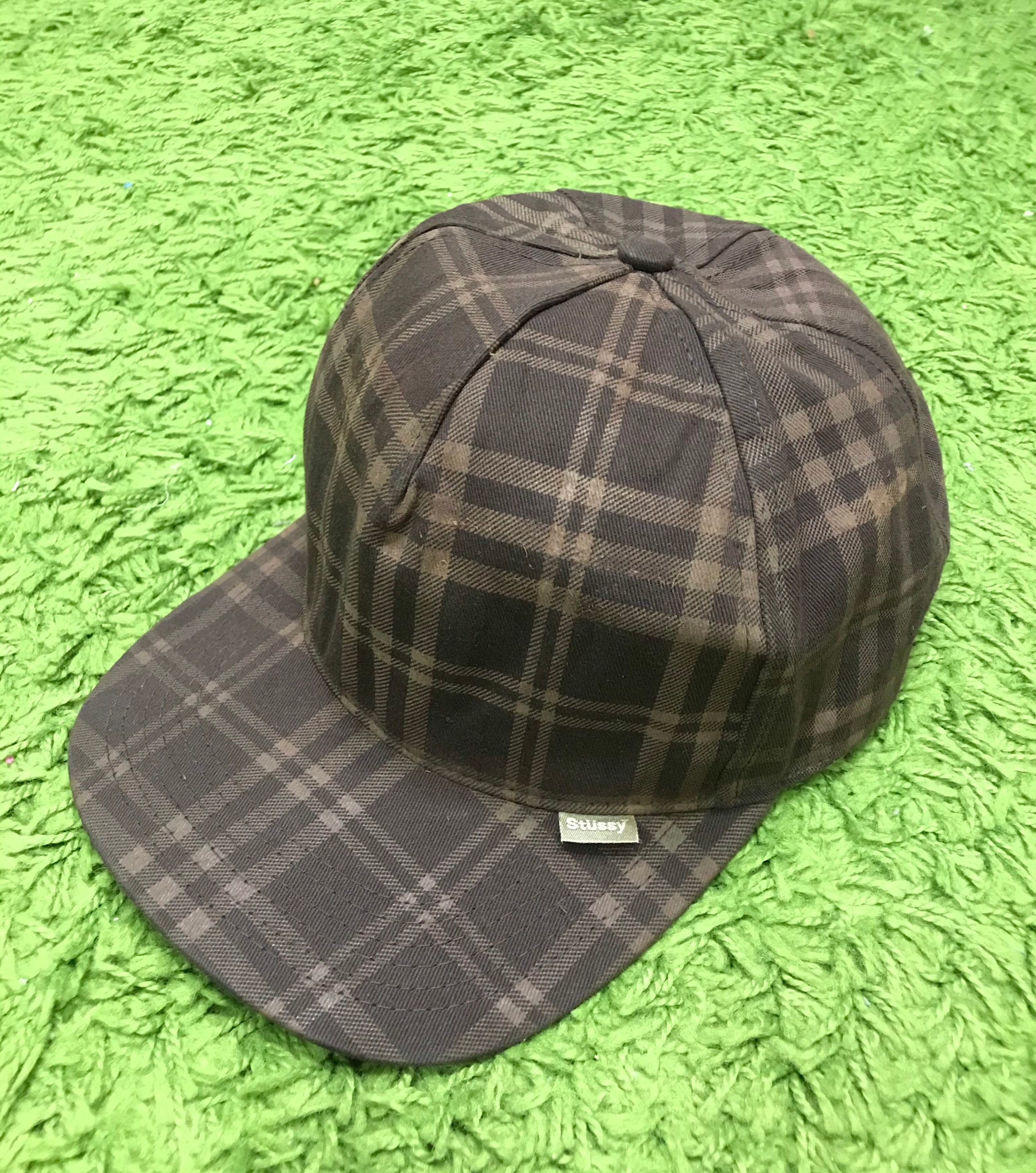 Vintage 90s Stussy Checkered Plaid Trucker Cap..made in USA - Etsy