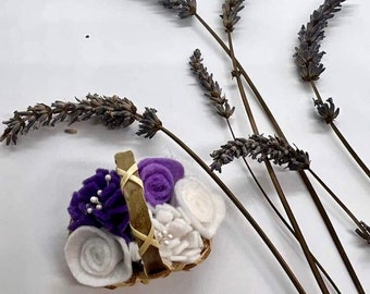 Miniature Flower Basket | Flower Basket Gift | Bridesmaid Gift
