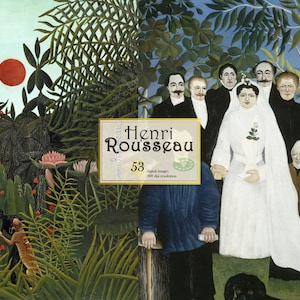 Impresión de Henri Rousseau, descarga digital cartel de Henri Rousseau, impresión de pintura de paisaje, conjunto de arte de pared de la naturaleza conjunto de impresión de artista de impresión botánica