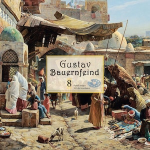 Impresión de Gustav Bauernfeind, póster de descarga digital, impresión de pintura de Gustav Bauernfeind, conjunto de arte mural de naturaleza, conjunto de impresiones del antiguo mundo del Viejo Oriente