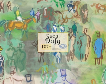 Raoul Dufy Set of 107 Eclectic Raoul Dufy Wall Art Printable Exhibition Posters Botanical Print Vintage Prints Home Decor Digital Download