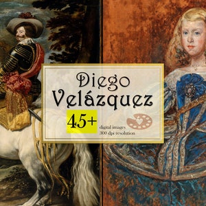 Diego Velázquez Print, Digital Download Diego Velázquez Poster, Portrait Painting Print, Faces Wall Art Set, Artist Print Set