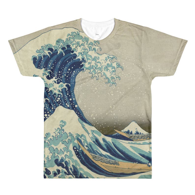 Great Wave of Kanagawa Hokusai All-Over Printed T-Shirt | Etsy
