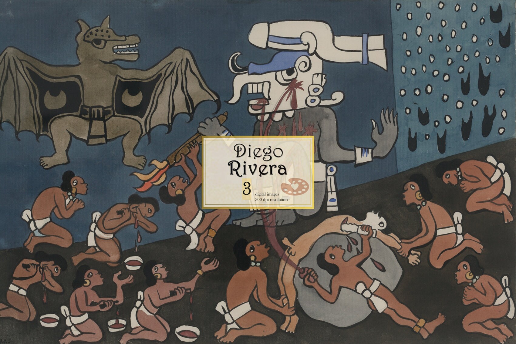 Diego Rivera Print Digital Download Diego Rivera Poster Fine Mythology ...