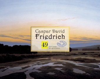 Conjunto de impressões artísticas de Caspar David Friedrich: 49 pinturas de belas artes (download digital)