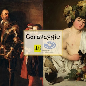 Caravaggio Print Digital Download Caravaggio Poster Landscape Painting Print Nature Wall Art Set Artist Print Set