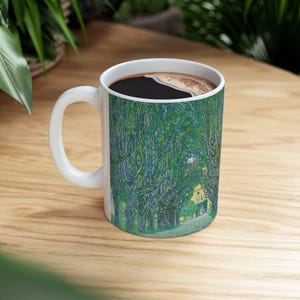 Gustav Klimt Ceramic Coffee Mug: Art Lover Gift, 11oz/15oz