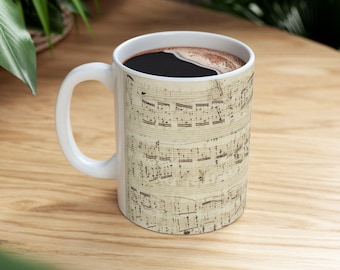 Chopin Polonaise Op. 53 Ceramic Mug | Classical Music Piano Design