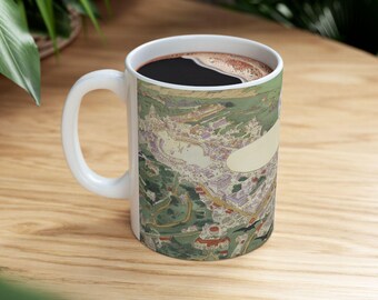 Beaumont Monoplane Illustration Ceramic Mug | Vintage Paris Rome Aviation Poster