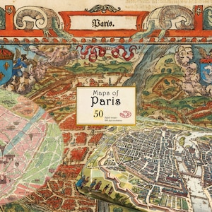 Vintage historische Karten von Paris Print, hochwertiger digitaler Download Vintage Paris Karte, Paris Poster, alte Karte Malerei Druck