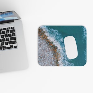 Ocean Wave Mouse Pad: Coastal Beach Desk Decor