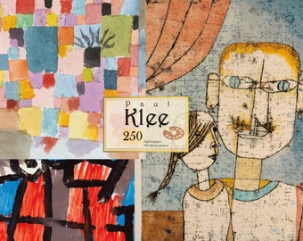 Paul Klee Prints Digital Download Paul Klee Poster Fine Art Painting Print, Absract Modern Fine Wall Art Set Paul Klee Artist Print Set
