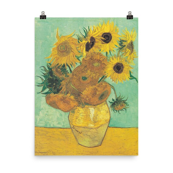 Vincent Van Gogh Still Life Vase With Twelve Sunflowers Etsy
