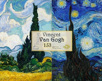 Vincent Van Gogh Digital Downloads - 153 images - Poster, Vincent Van Gogh The Best Prints, Boho Vintage Vincent Van Gogh Artist Print Set