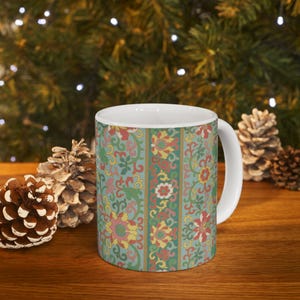 Floral Keramik Kaffeetasse: Lebendige Wohnkultur, Tee Zeit