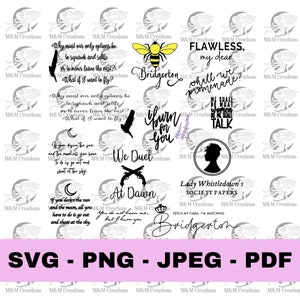 Bridgeton Bundle svg | bridgerton svg  | bridgerton ultimate bundle pack