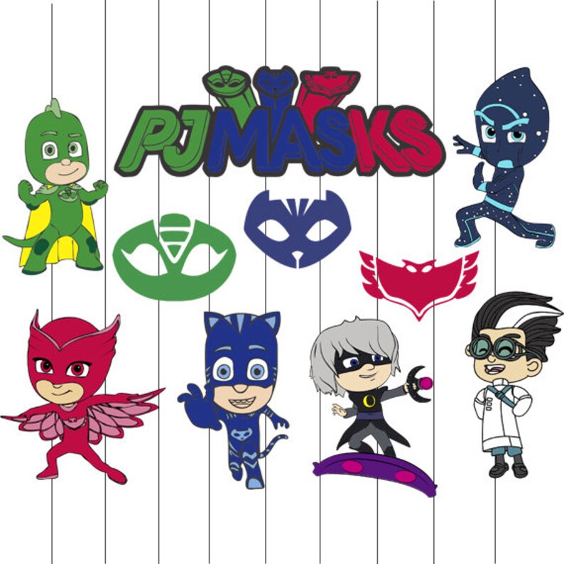 Download Pj Masks Catboy Owlette Gekko Svg Dxf Png Eps Layered Cut Etsy PSD Mockup Templates
